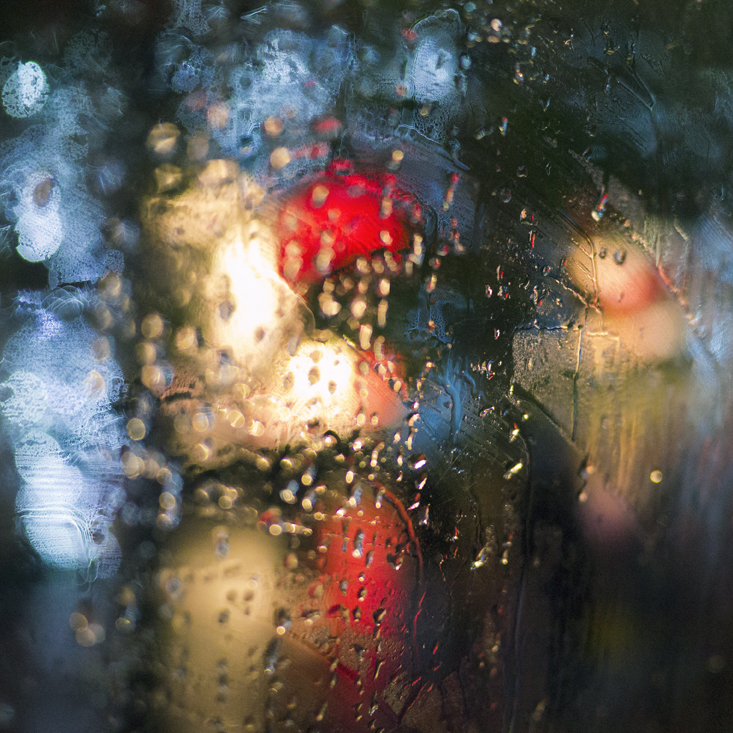 Rain On Bus Window - Abstract Squares - Set #2