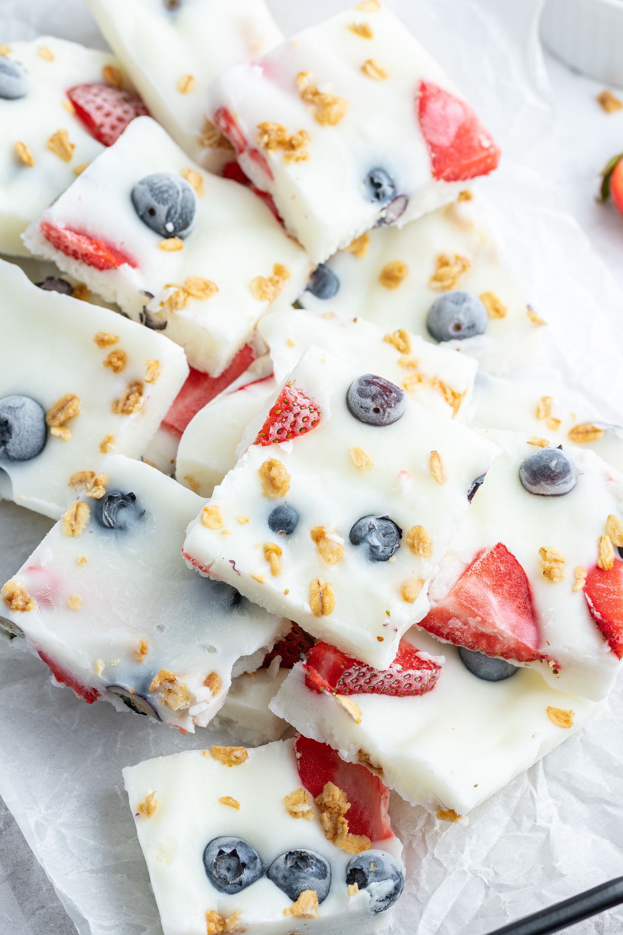 Exclusive: Frozen Yogurt Bark with Berries and Granola