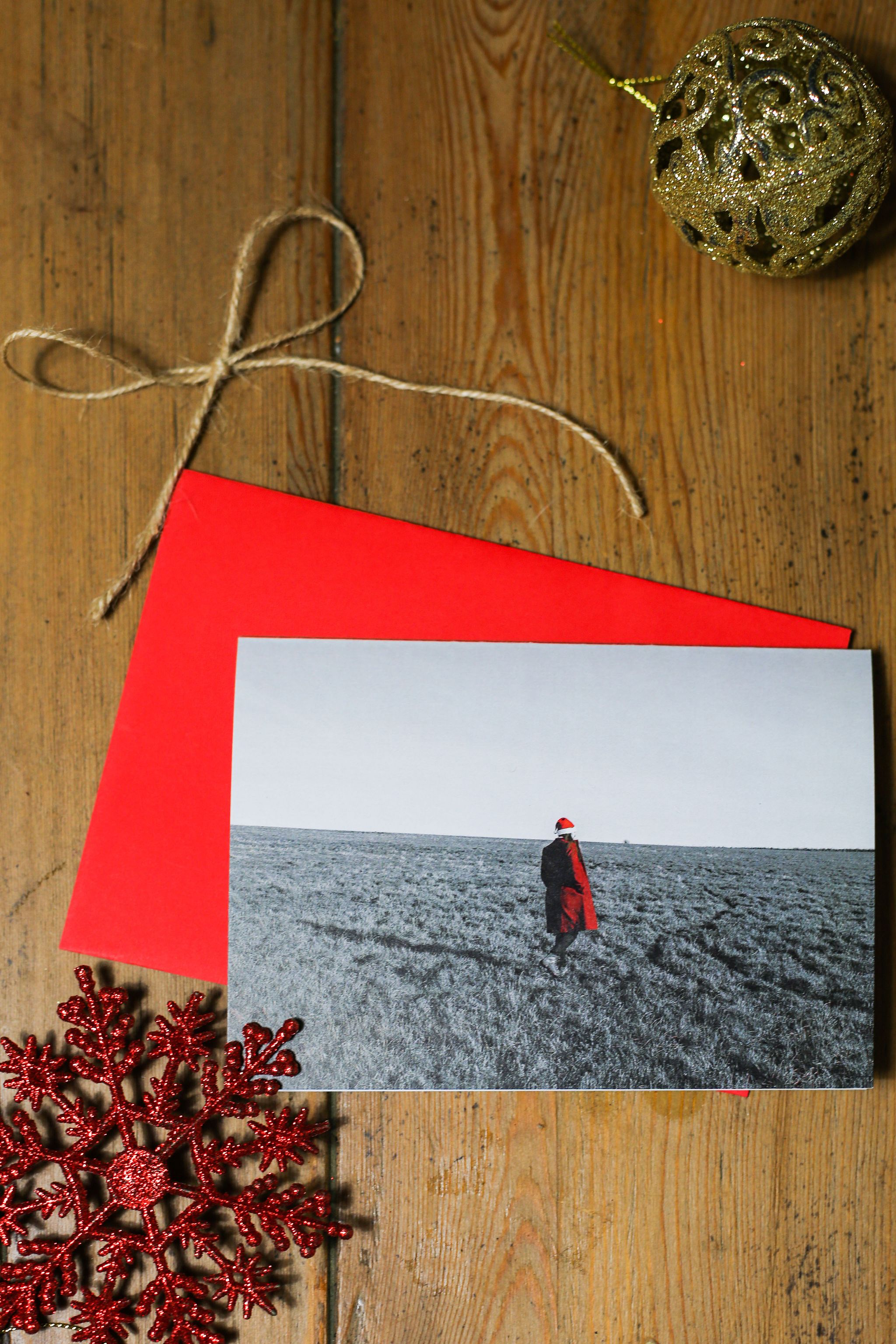 Santa Christmas cards on recycled paper