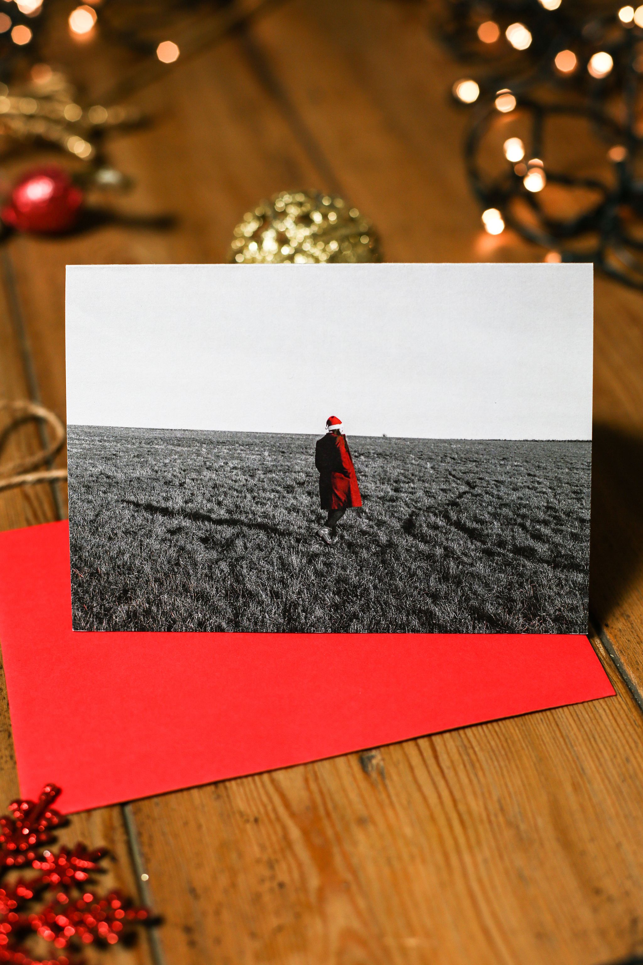 Santa Christmas cards on recycled paper