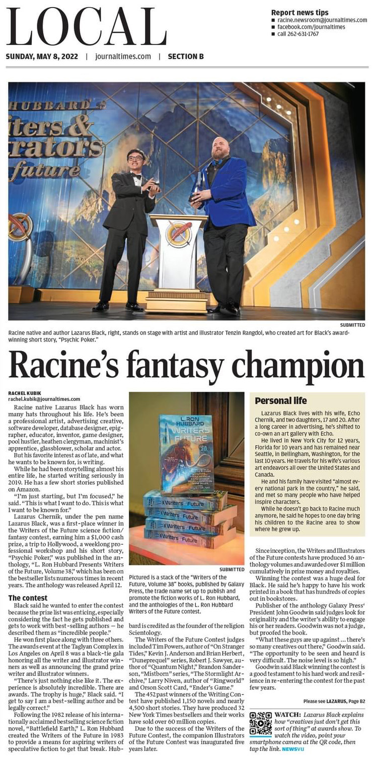 Fantasy Champion in Racine Journal Times