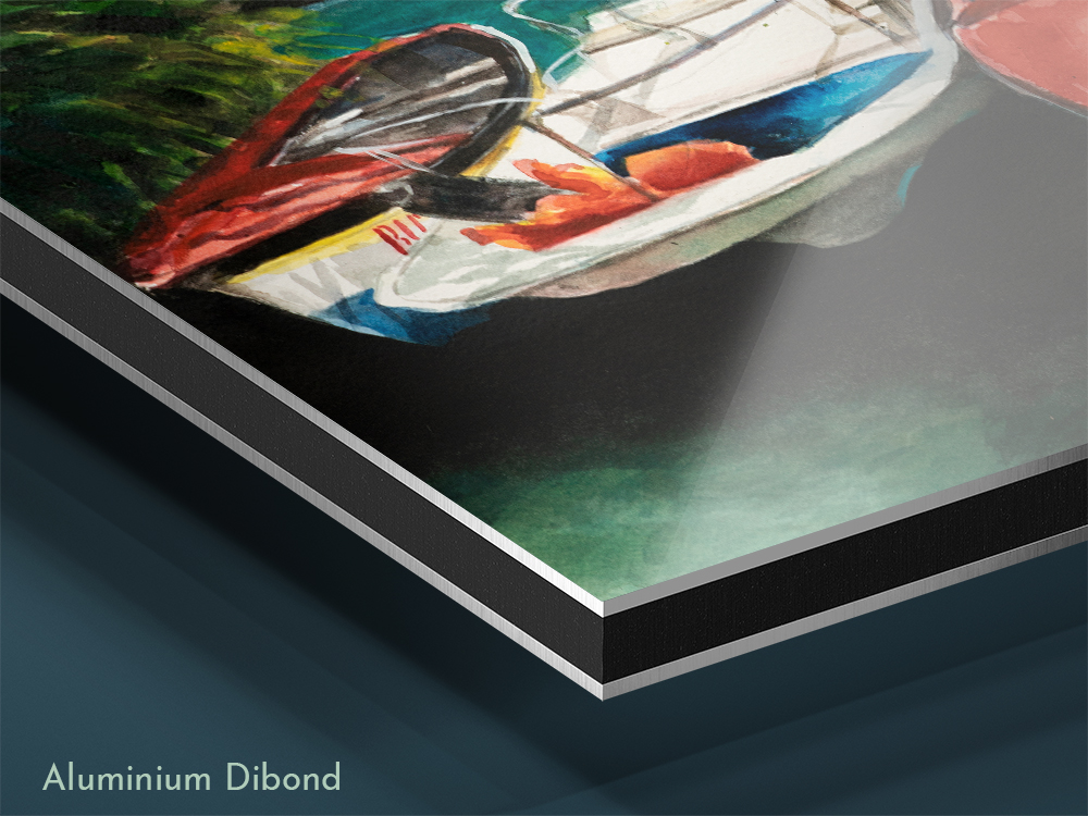 4 Boats acrylic and dibond panel prints