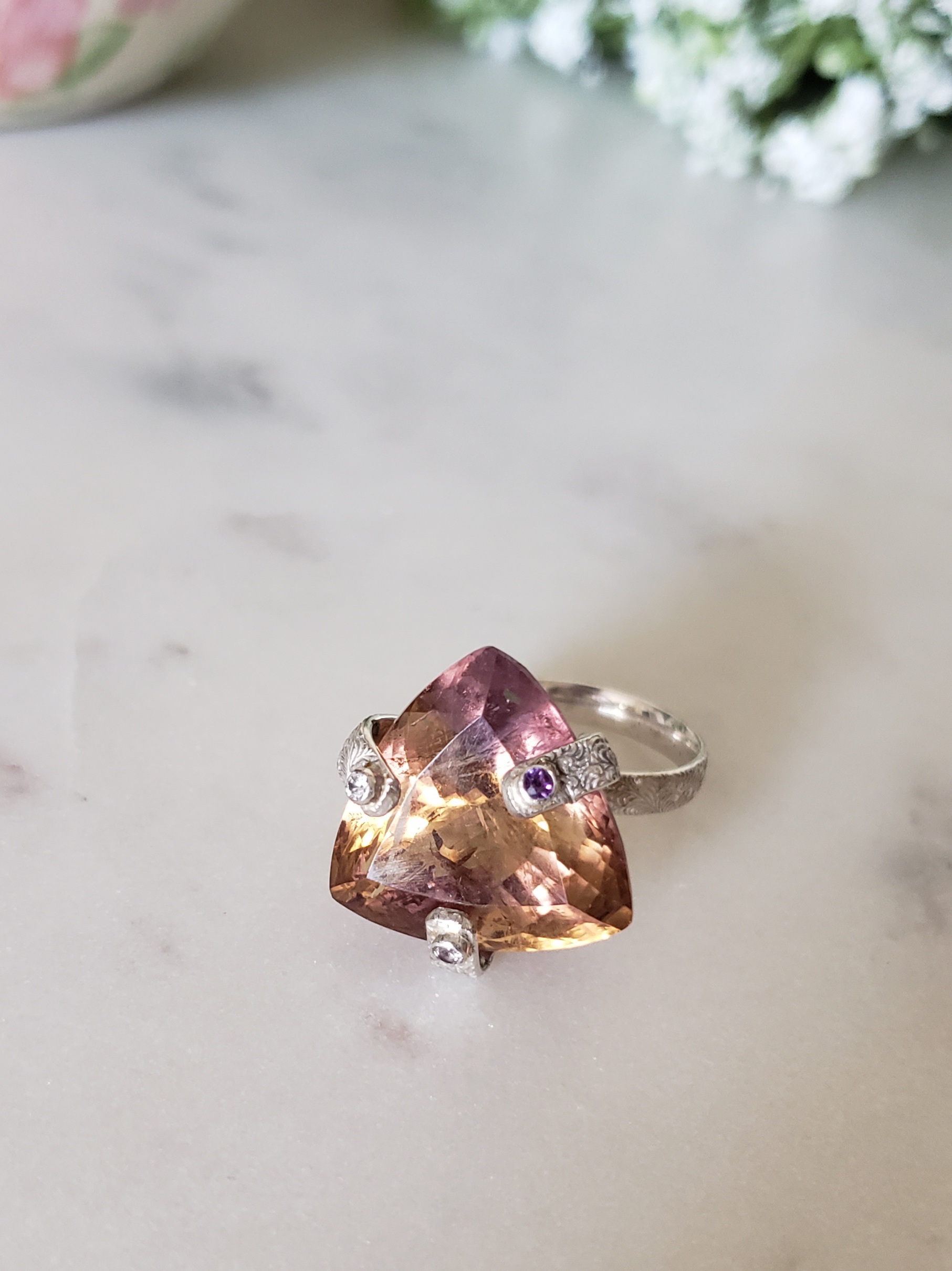 30.70ct Ametrine Sterling Silver Ring | Inacota  Lune