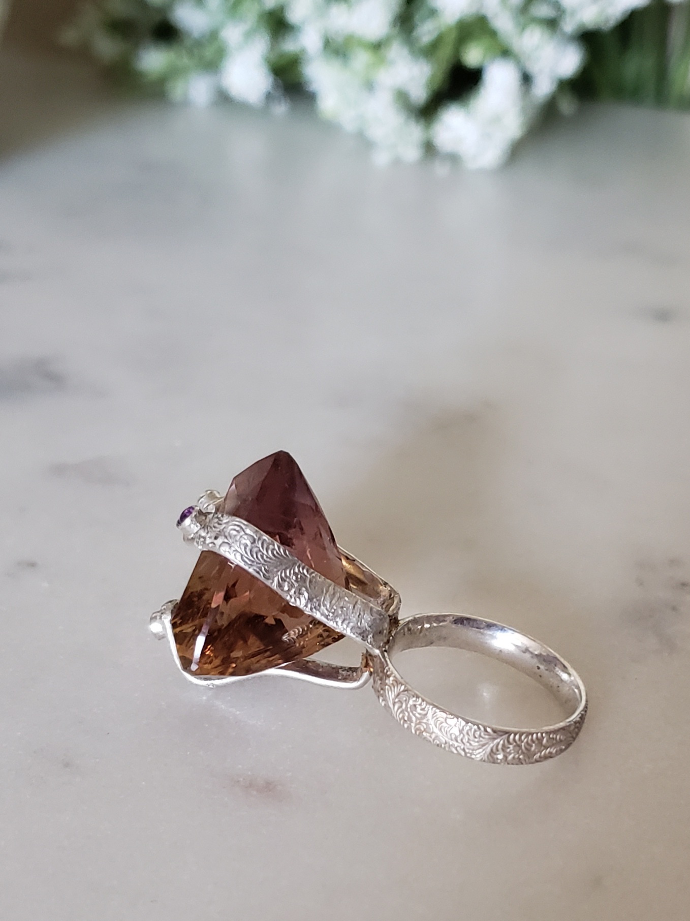 30.70ct Ametrine Sterling Silver Ring | Inacota  Lune
