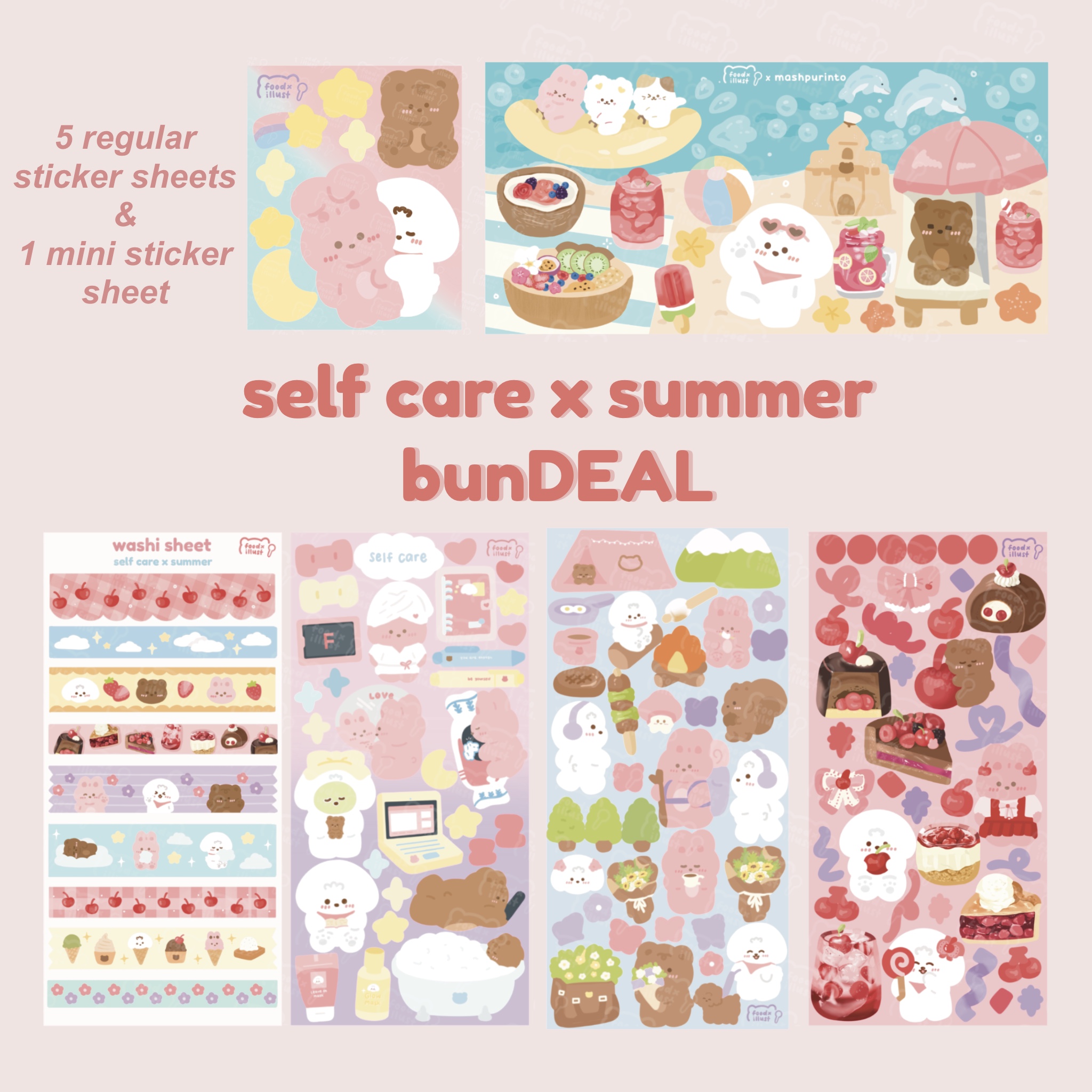 Self Care X Summer Sticker Sheets BunDEAL