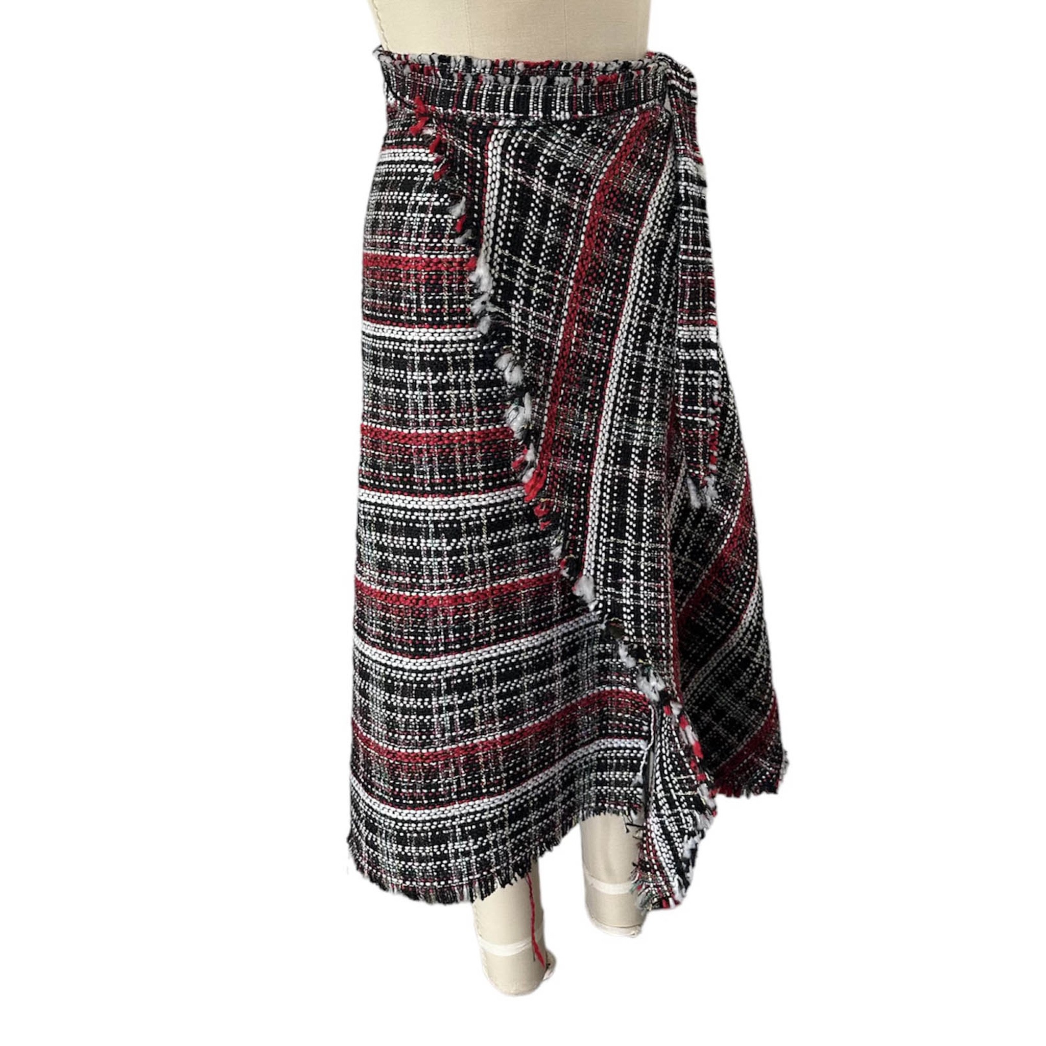 Tweed wrap skirt