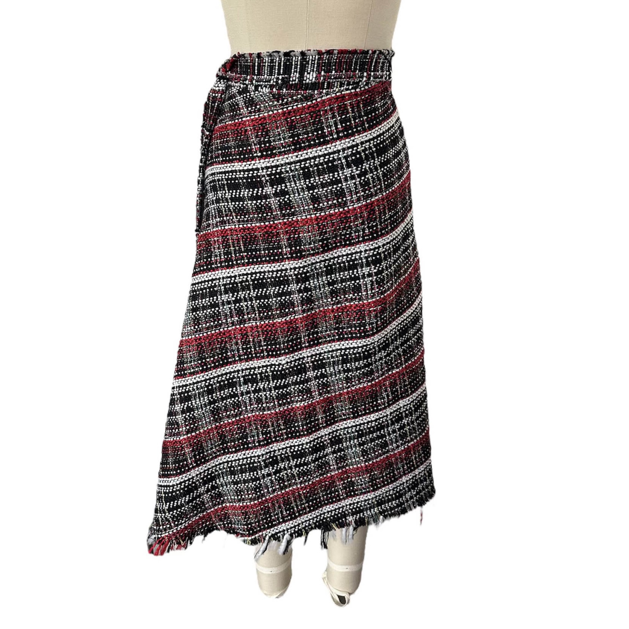 Tweed wrap skirt