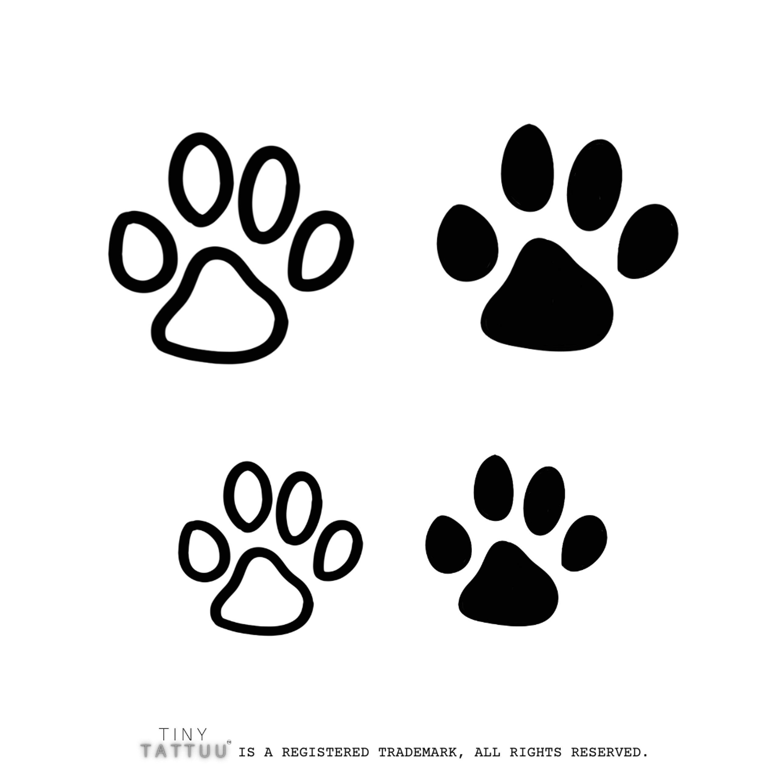 Paw Prints - Temporary Tattoos