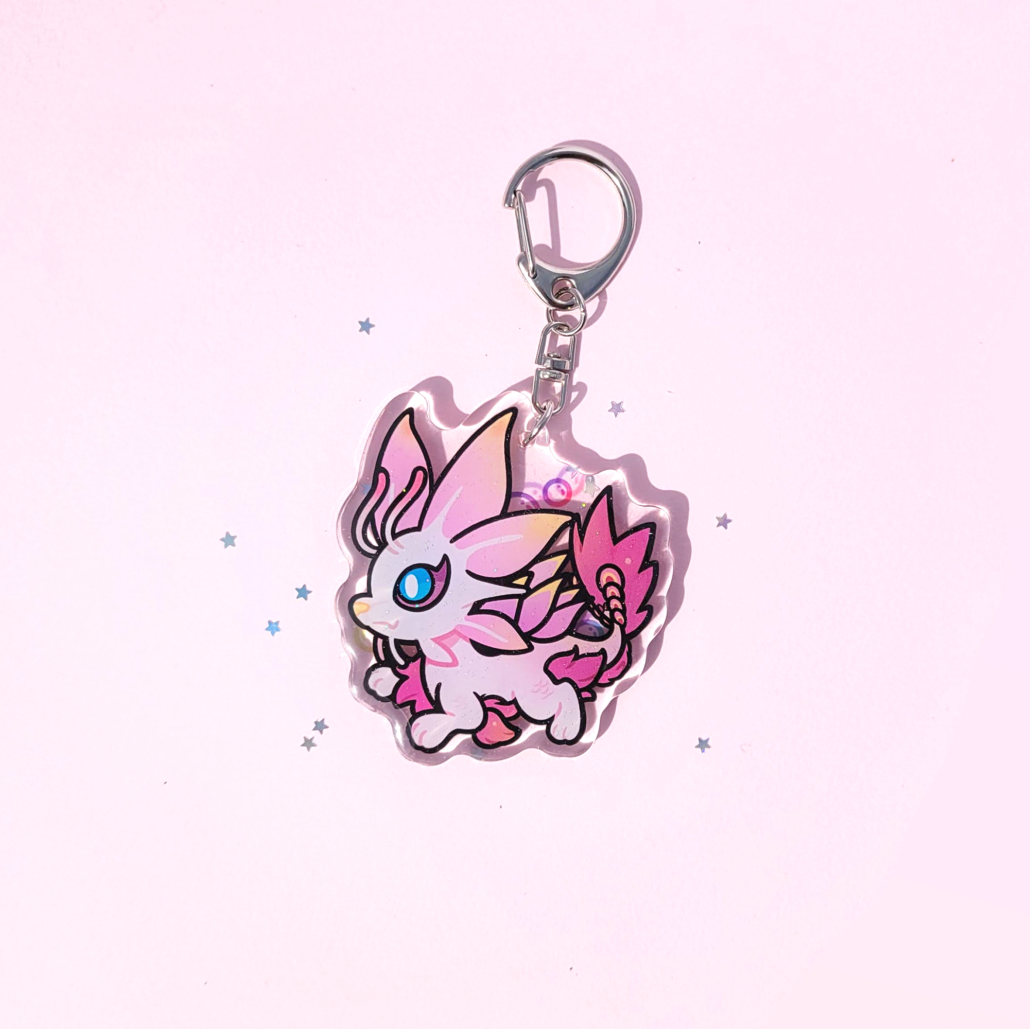 monster hunter glitter acrylic keychain