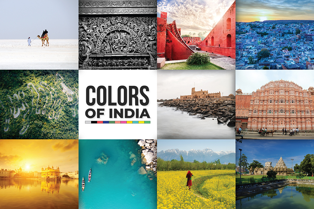 COLORS OF INDIA - 12 POSTCARDS