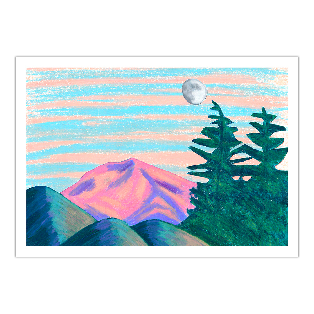 Whistler mountain in summer (A4 giclée print)