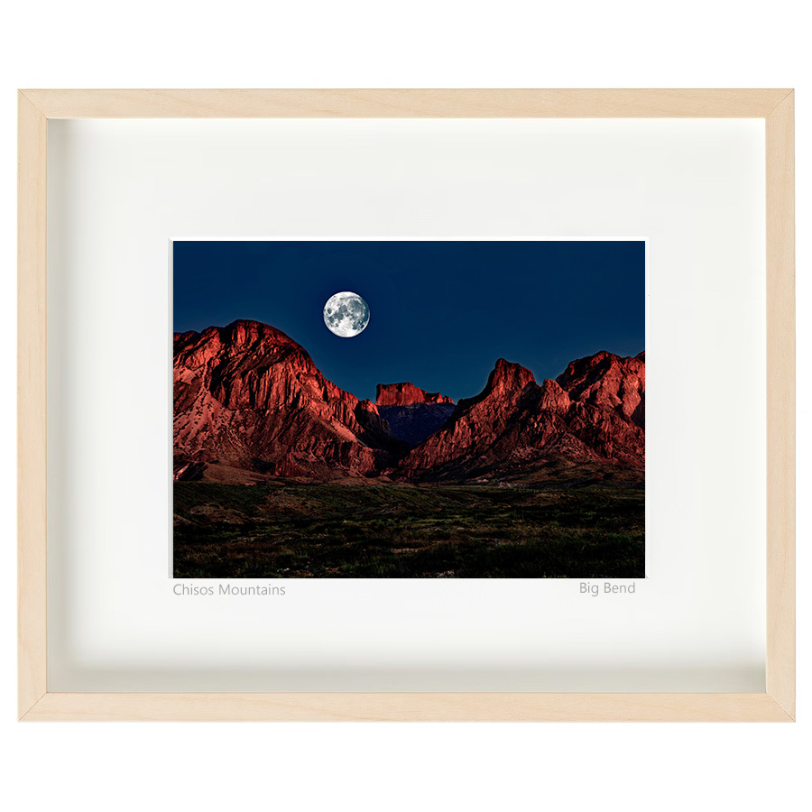 _Chisos Mountains with a  Full Moon_