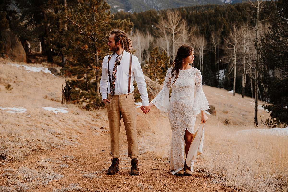 Upscale Colorado wedding photography, colorado mountain elopement