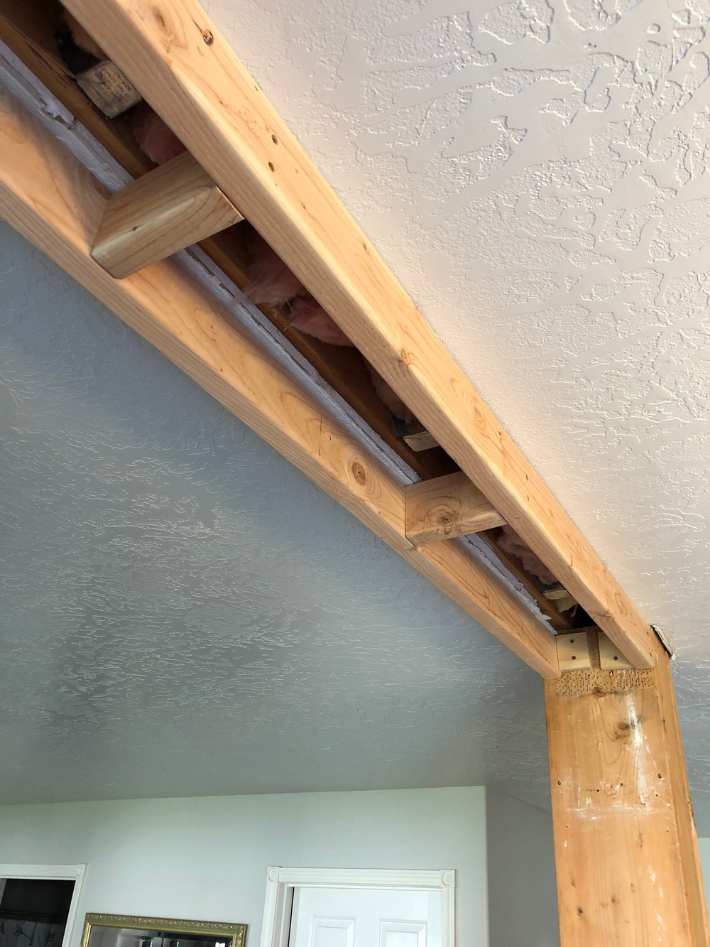 Faux beam frame Faux beam frame