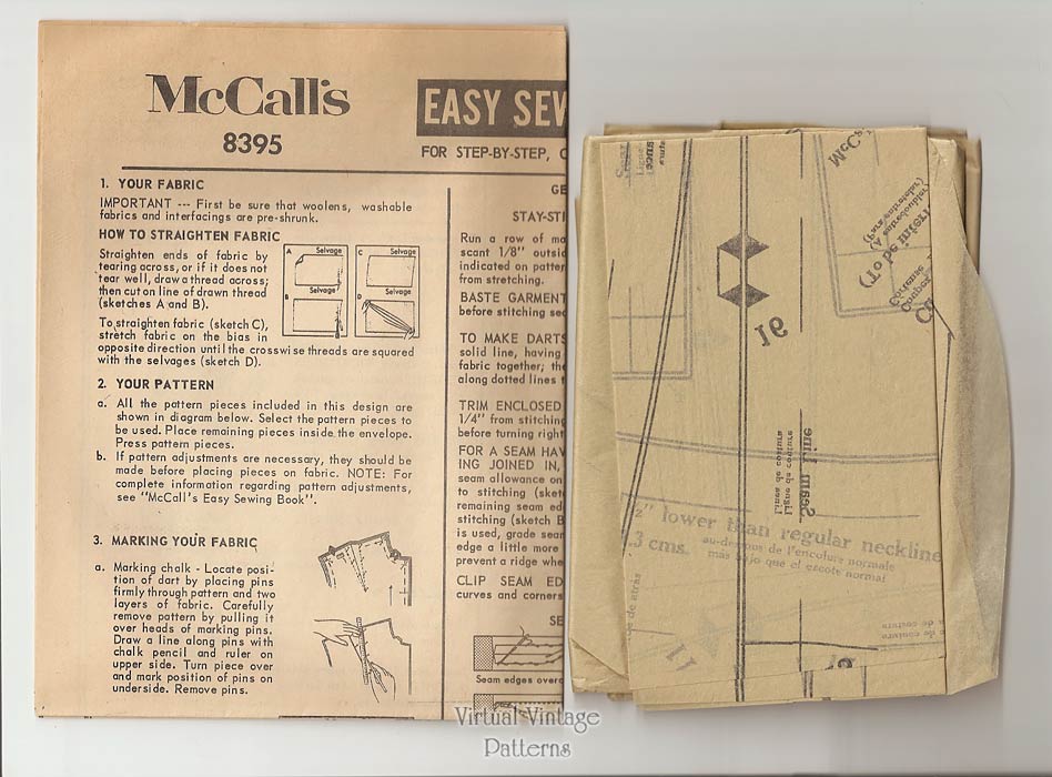 Short Muumuu Pattern, McCalls 8395, Tent Dress or Robe Sewing Patterns, Small