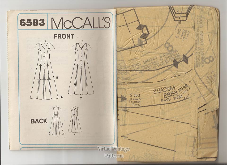 Sleeveless Wide-Leg Jumpsuit Pattern, McCalls 6583, Romper, Sundress or Jumpsuit, Small, Uncut