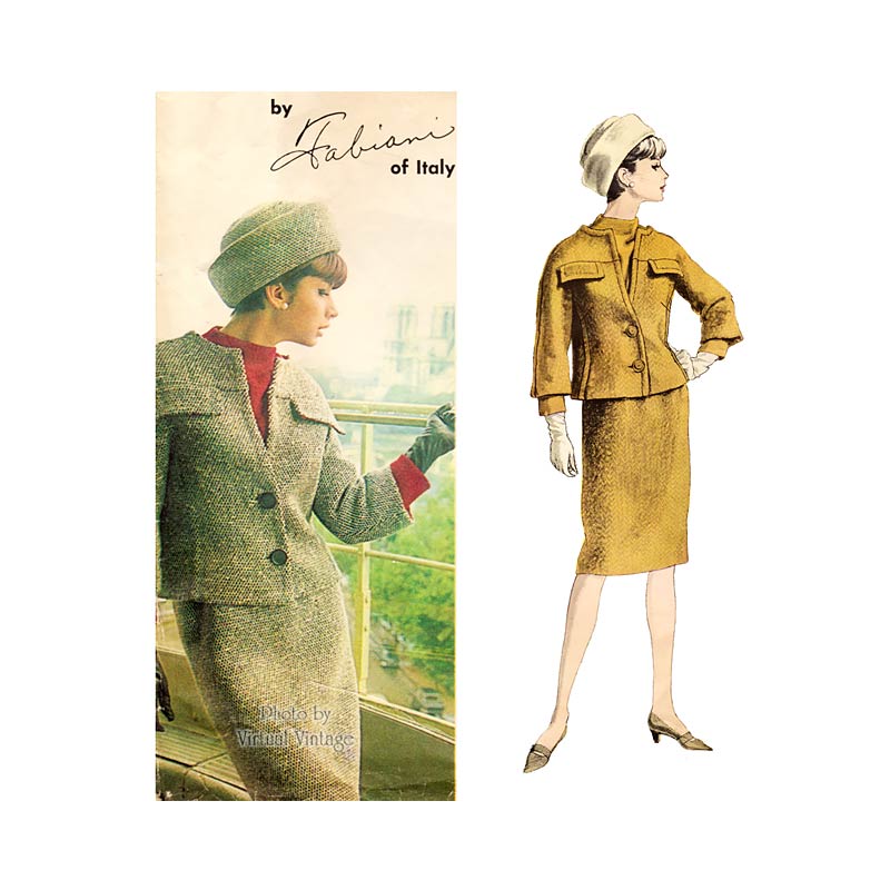Fabiani Vogue Couturier 1306, Womens Blouse & Suit Vintage Sewing Pattern