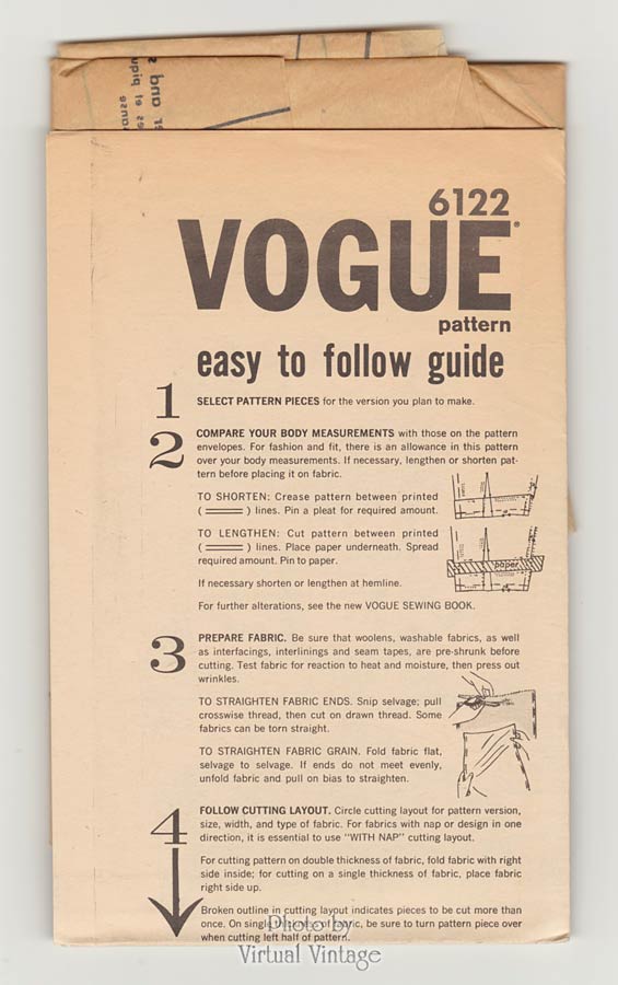 1960s Cape Pattern, Vogue 6122, Circle Jacket, Wrap and Shawl Cape Patterns
