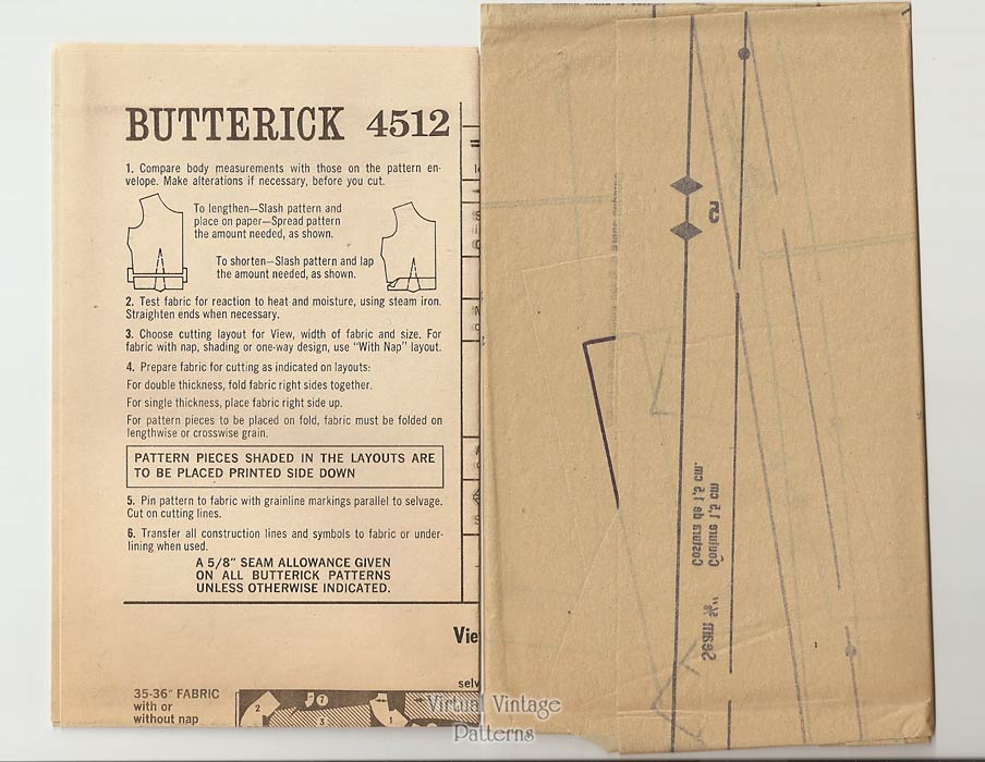 1960s Skimmer Dress Pattern, Butterick 4512, 60s A Line Dresses, Bust 34, Uncut