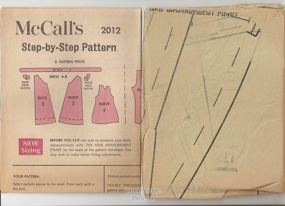 1960s Mini Dress or Tunic Top & Bell Bottom Pants Pattern, McCalls 2012, Bust 36, Uncut