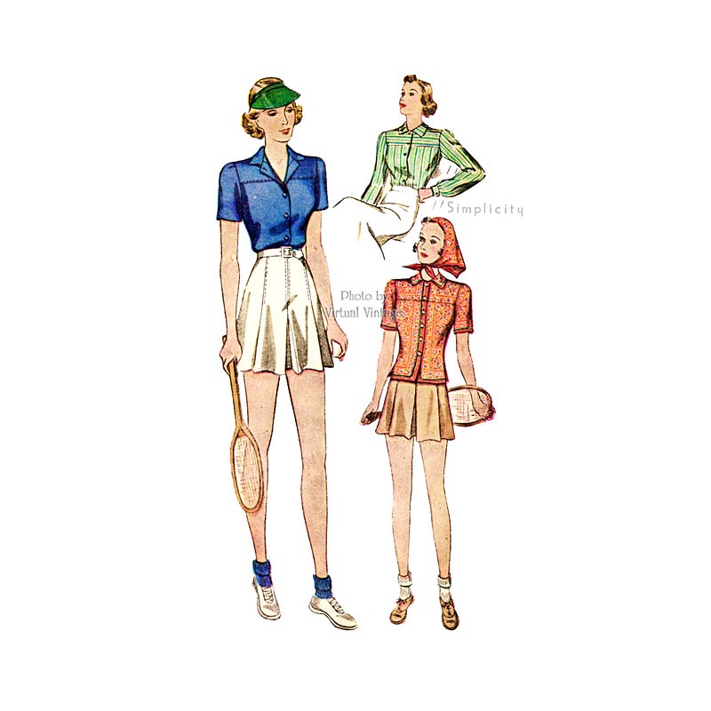Simplicity 2802, Vintage Tennis Outfit, 30s Sewing Pattern