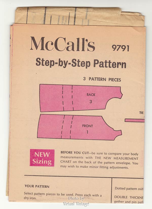 1960s Maxi or Mini Dress Pattern McCalls 9791