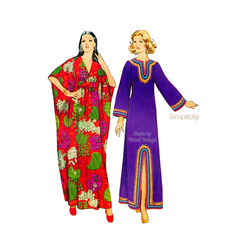 Simplicity 5315 Caftan Pattern One Size or Size Small Kaftan Dress Vintage Sewing Pattern
