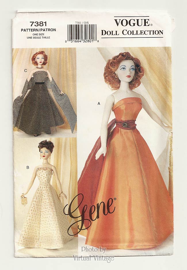 Vogue Doll Collection 7381, Gene Doll Pattern Vogue 741, Uncut