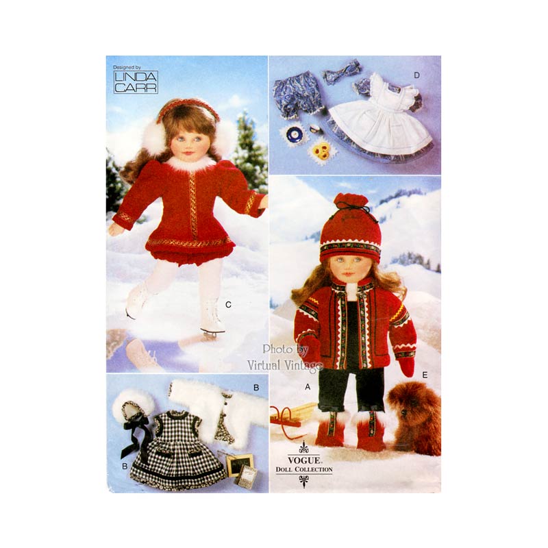 18” Doll Clothes Pattern, Vogue Craft 9579, Winter Wardrobe, Uncut