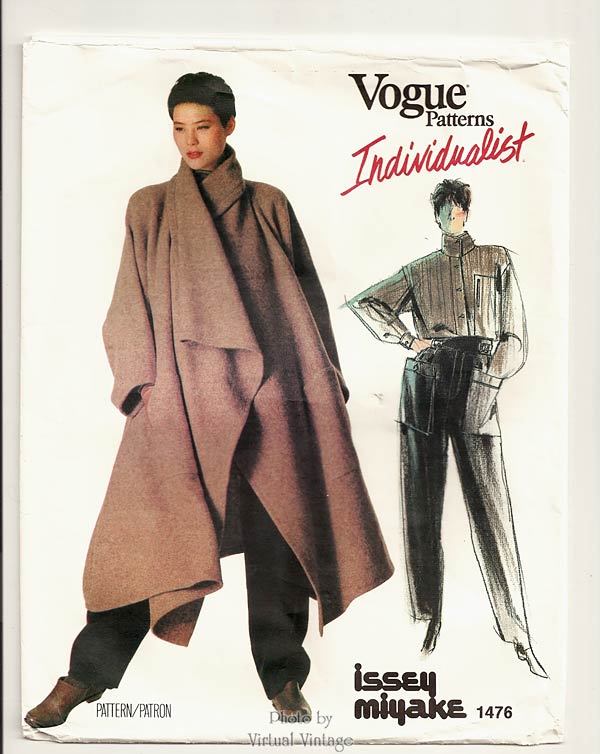 Miyake Vogue Sewing Pattern 1476, Womens Coat, Shirt & Pants Patterns, Uncut