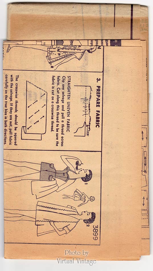 1950s Strapless Bathing Suit Pattern, Simplicity 3899, Vintage Sewing Patterns, Uncut