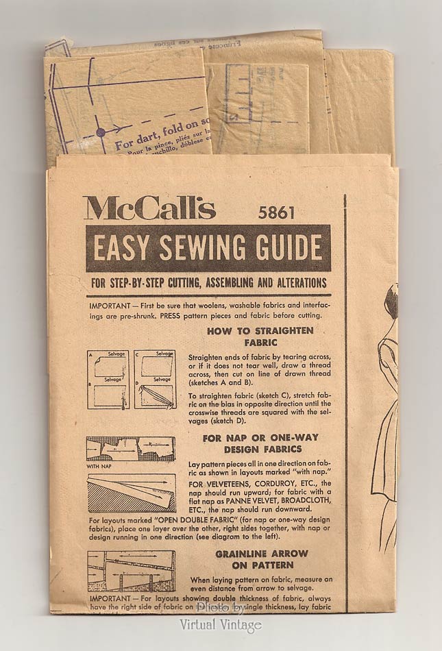 60s Reversible Dress Pattern, McCalls 5861, Back Wrap Sundress Sewing Pattern