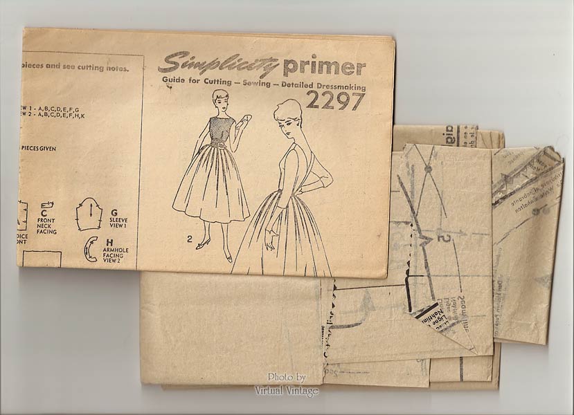 1950s Lace Dress Pattern, Simplicity 2297 | Virtual Vintage