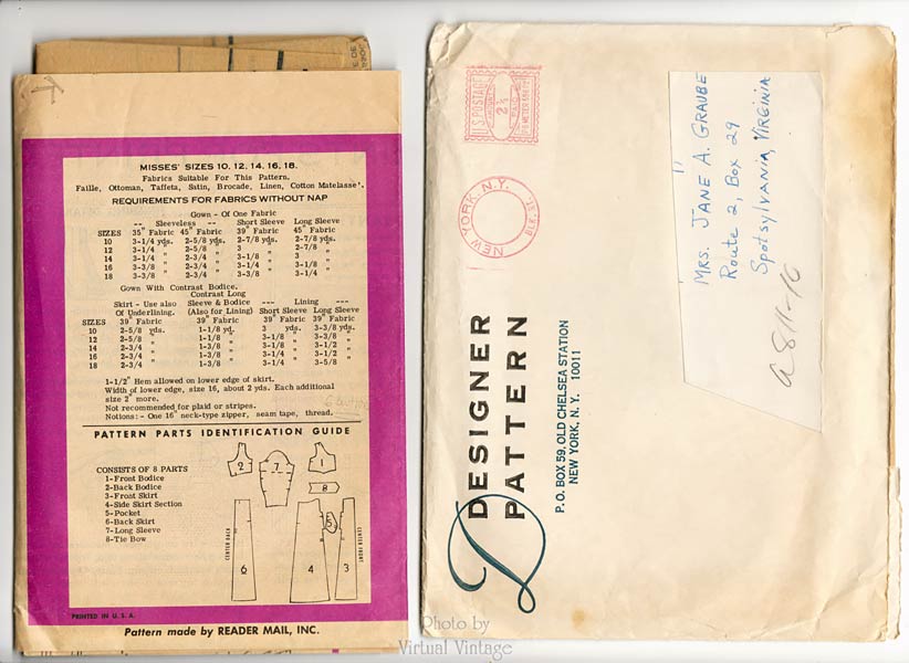 1960s Empire Waist Gown Pattern, Prominent Designer A811, Suzanne Augustine, Uncut