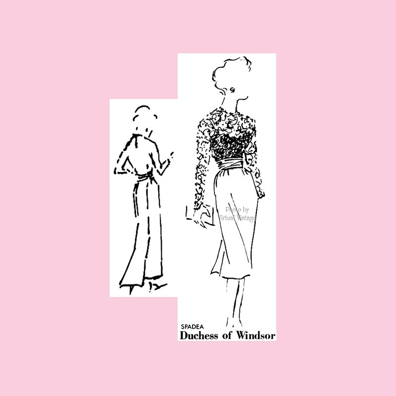 50s Spadea Pattern #2, Lace Top Dress Sewing Pattern by Duchess of Windsor, Bust 42 Uncut
