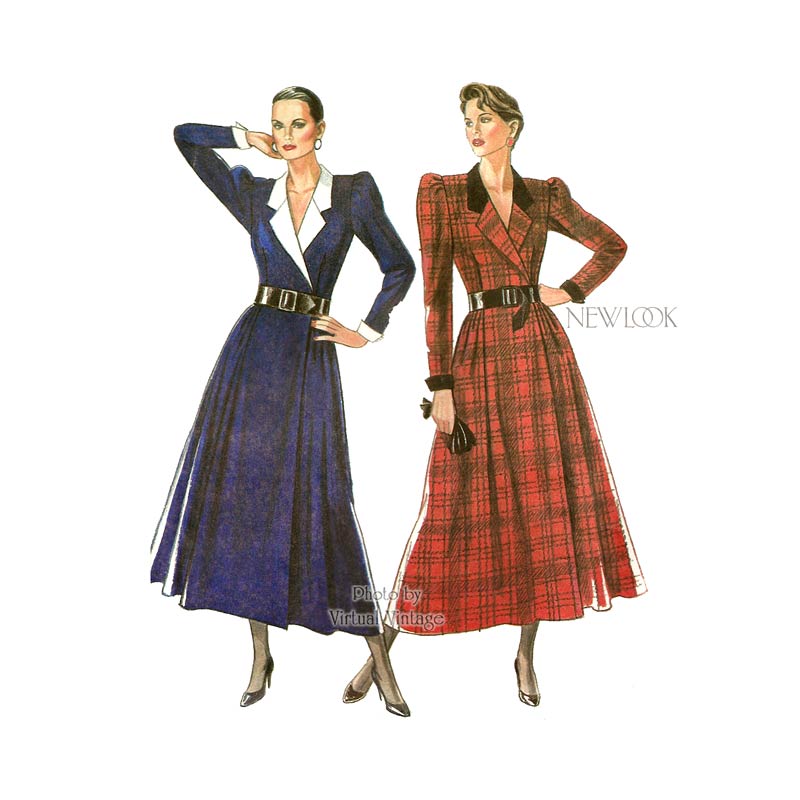 Vintage Shirtwaist Dress Pattern, New Look 6058, Sizes 8 to 18, Uncut