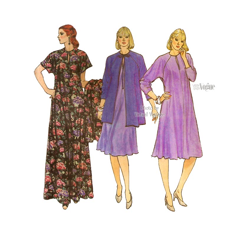 Maternity Kaftan Maxi Dress Pattern, Very Easy Vogue 8071, Jacket & Dress, Uncut