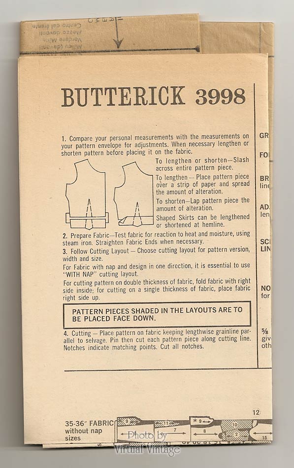 1960s Jacket & Dress Pattern, Butterick 3998, Vintage Sewing Patterns, Bust 34, Uncut
