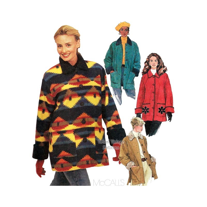Womens Jacket Sewing Pattern, McCalls 9637, Sizes 16 18 20 22, Uncut