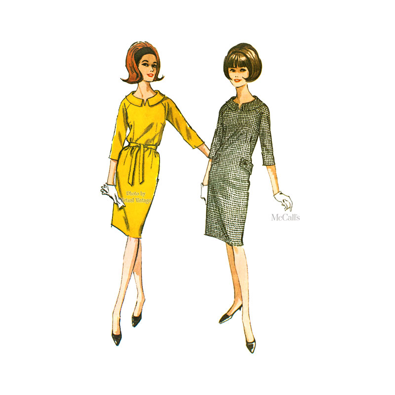 1960s Easy Sewing Shift Dress Pattern, McCalls 7456, Uncut