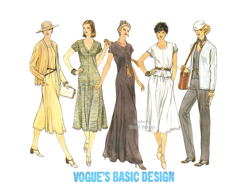 Stretch Knit Maxi Dress Pattern, Vogue 2151, Jacket, Top or Dress, Pants & Skirt, Bust 36, Uncut