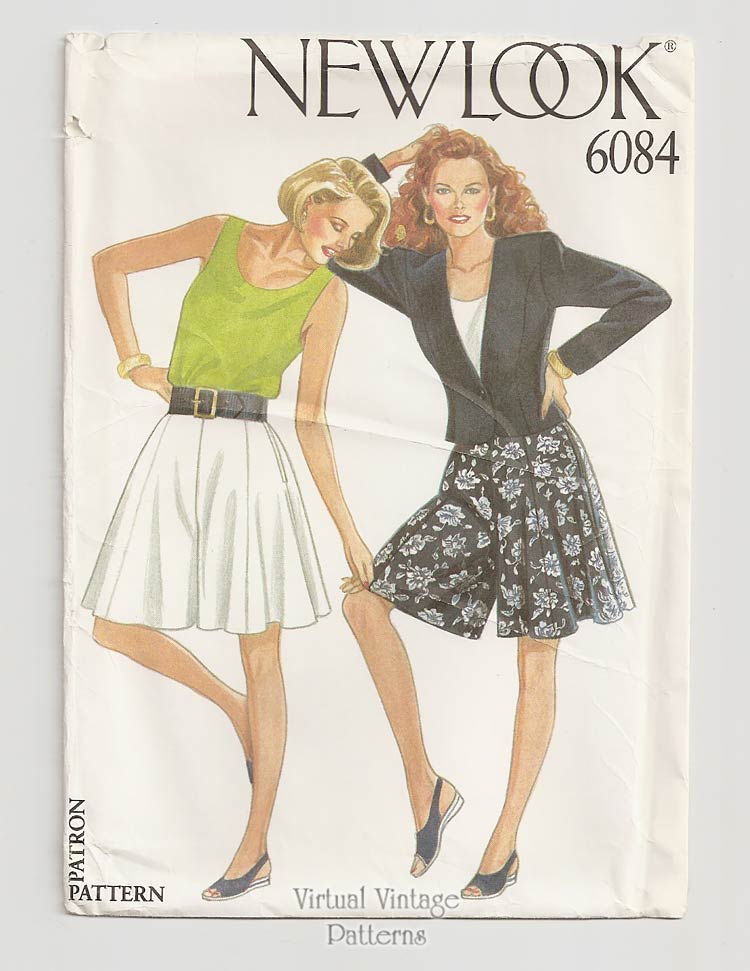 Womens Jacket & Culottes Sewing Pattern, New Look 6084, Sizes 8 to 18, Uncut