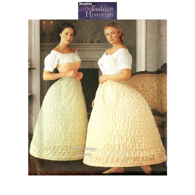 Crinoline Skirt Pattern, Simplicity 7216, Martha McCain Hoop Skirt, Size 14 16 18 20, Uncut