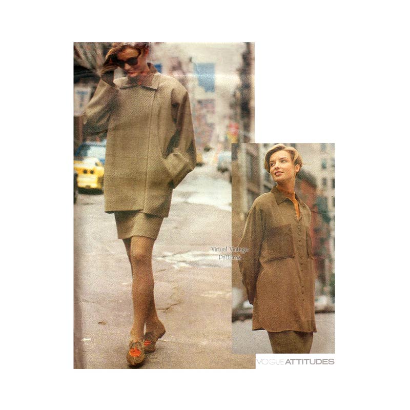 90s Womens Suit Pattern, Vogue Attitudes 2563, Avant Garde Fashion, Carmelo Pomodoro, Uncut
