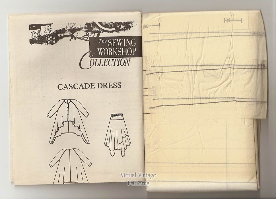 The Sewing Workshop Cascade Dress, Avant Garde Dress Pattern, Sizes 8 to 20