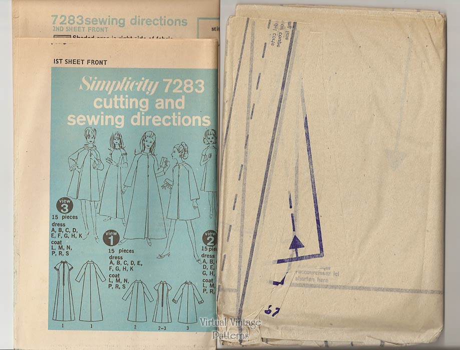 Evening Dress & Coat Pattern, Simplicity 7283, Bust 31, Uncut