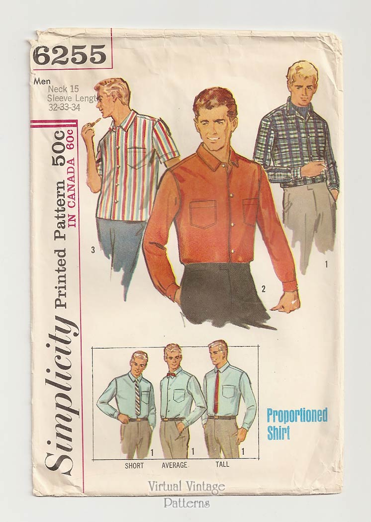 vintage mens shirt patterns