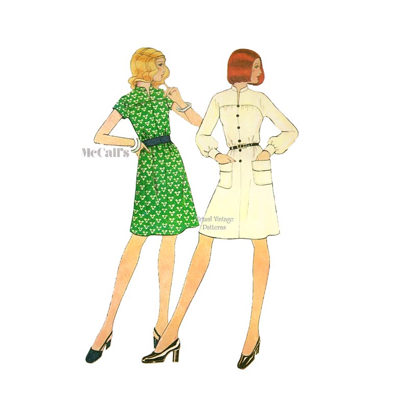 Short or Long Sleeve A Line Dress Pattern, McCalls 3945, Bust 36, Uncut