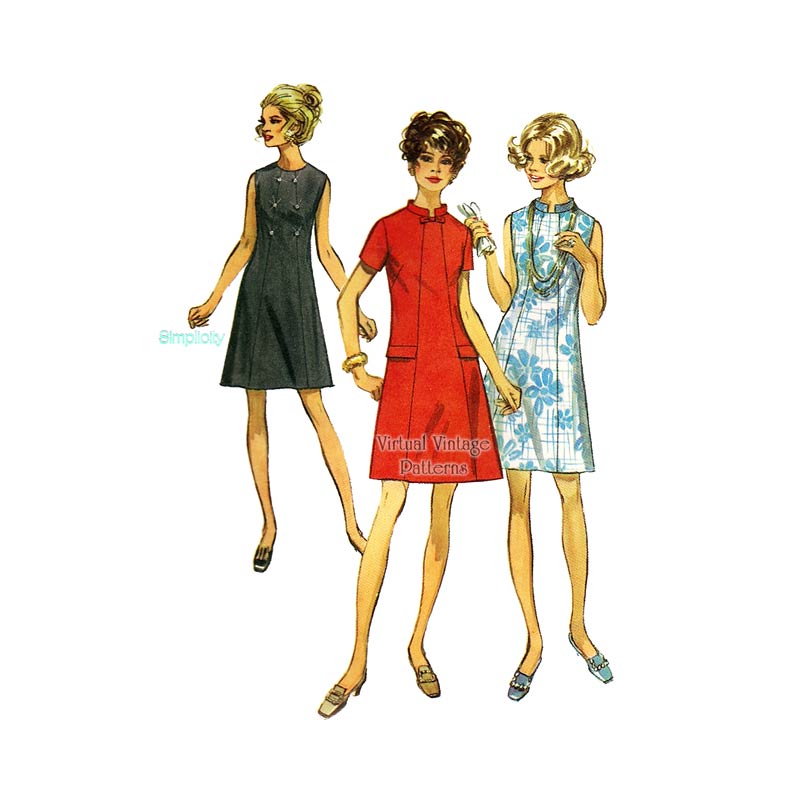 60s Cocktail Dress Pattern, Simplicity 8603, Bust 39, Uncut