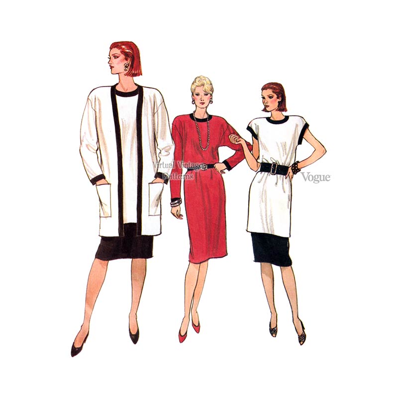 Womens Jacket, Dress, Tunic & Skirt Patterns, Vogue 8887, Uncut